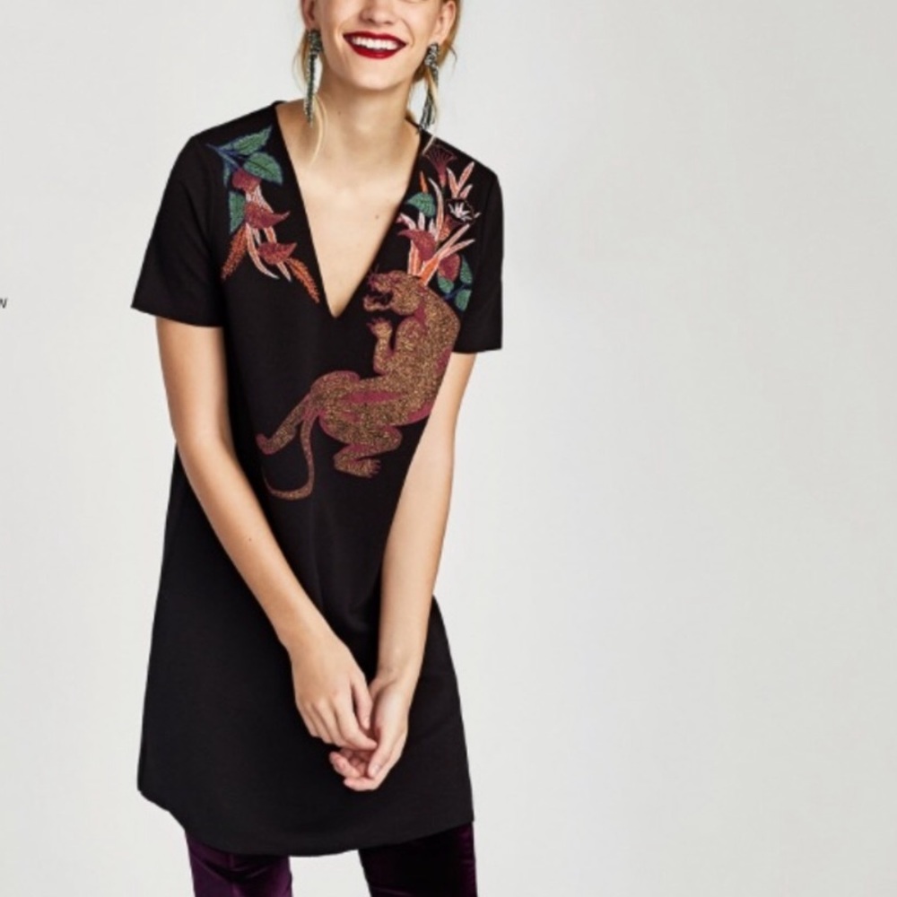 Zara Panther Shift Dress